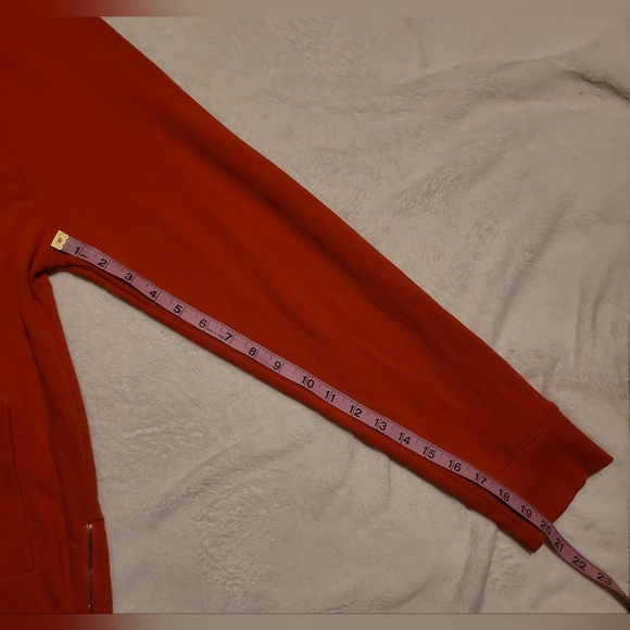 ​Lilly Pulitzer Luxletic Beach Comber Pullover Ruby Red Gold Zips Size XL - Picture 14 of 15